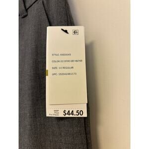 Calvin Klein Oxford Grey Heather Flat Front Stretch Slim Fit Pants NWT